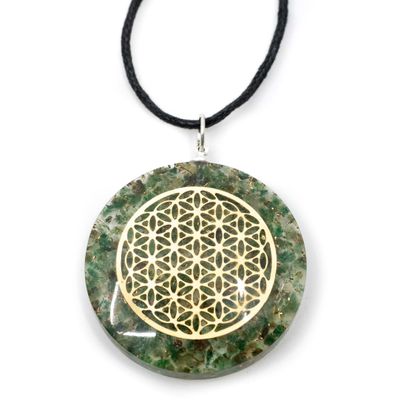 Orgonite Hanger Bloem des levens Rond Jade