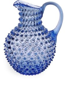 KLIMCHI grande carafe Hobnail en cristal - Bleu