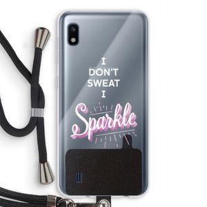 Sparkle quote: Samsung Galaxy A10 Transparant Hoesje met koord