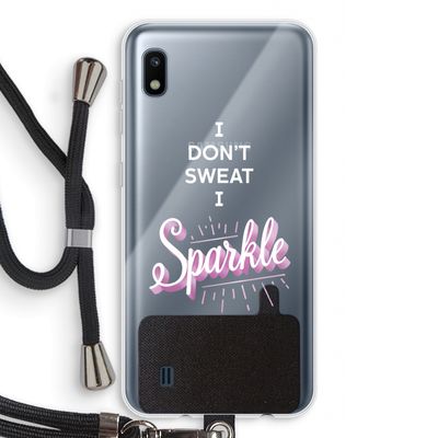 Sparkle quote: Samsung Galaxy A10 Transparant Hoesje met koord