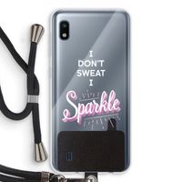 Sparkle quote: Samsung Galaxy A10 Transparant Hoesje met koord