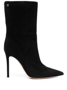 Gianvito Rossi bottes Rosie 105 mm en daim - Noir