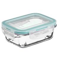 5Five Vershoudbakje met deksel - glas - luchtdicht - met clips - 17 x 11 x 6 - 540 ml