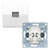 Jung CD500 2-polige schakelaar met drukknop wit