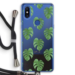 Monstera leaves: Xiaomi Mi Mix 3 Transparant Hoesje met koord