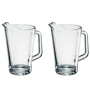 4x Glazen water karaffen/pitchers van 1,5 L Conic