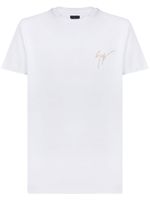 Giuseppe Zanotti t-shirt à logo brodé - Blanc