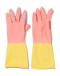 HEMA Huishoudhandschoenen Latex Roze M (7-7.5)