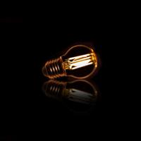 Kooldraadlamp 'Bol Mini' E27 LED 4W goldline, dimbaar