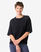 HEMA Dames T-shirt oversized zwart (zwart)
