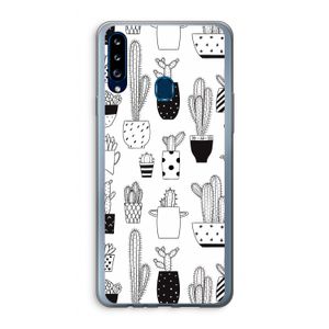 Cactusmotief: Samsung Galaxy A20s Transparant Hoesje