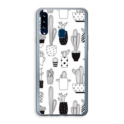 Cactusmotief: Samsung Galaxy A20s Transparant Hoesje
