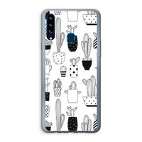 Cactusmotief: Samsung Galaxy A20s Transparant Hoesje