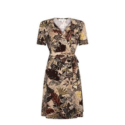 Tramontana wikkeljurk met all over print beige/multi Tramontana wikkeljurk met all over print beige/multi