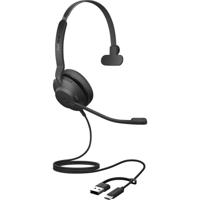 Jabra Evolve2 30 SE On Ear headset Telefoon Kabel Mono Zwart Ruisonderdrukking (microfoon), Noise Cancelling Headset, Mono