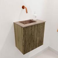 Toiletmeubel Mondiaz Joya Dlux | 40 cm | Meubelkleur Dusk | Faye wastafel Arena Wasbak Links | Zonder kraangat(en)
