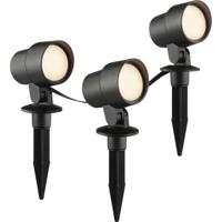 Brilliant G40911/06 Außenspießleuchte 3er Set Tuinlamp Energielabel: F (A - G) Zwart