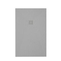 ZEZA Grade douchevloer - 75x170cm - antislip - antibacterieel - mineraalmarmer - rechthoek - mat perla (lichtgrijs) 400000000000039515