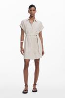 Kort geperforeerde jurk - WHITE - XS