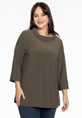 Yoek Shirt A-lijn met turtle neck | Licht Groen | Maat 58/60