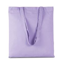 Basic katoenen schoudertasje in het lila paars 38 x 42 cm