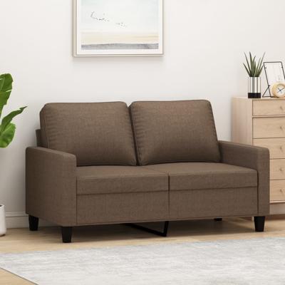 Tweezitsbank 120 cm stof bruin