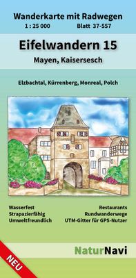 Wandelkaart 37-557 Eifelwandern 15 - Mayen, Kaisersesch | NaturNavi Wandelkaart 37-557 Eifelwandern 15 - Mayen, Kaisersesch | NaturNavi