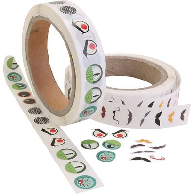 Creativ Company Sticker ogen, ogen/snor, d 17 mm, 2000 stuk/ 1 doos