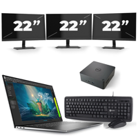 Dell Precision 5570 - Intel Core i7-12e Generatie - 15 inch - 16GB RAM - 256GB SSD - Windows 11 Home + 3x 22 inch Monitor Dell Precision 5570 - Intel Core i7-12e Generatie - 15 inch - 16GB RAM - 256GB SSD - Windows 11 Home + 3x 22 inch Monitor