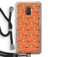 Cheetah: Samsung Galaxy A8 (2018) Transparant Hoesje met koord Cheetah: Samsung Galaxy A8 (2018) Transparant Hoesje met koord
