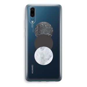 Marmeren cirkels: Huawei P20 Transparant Hoesje