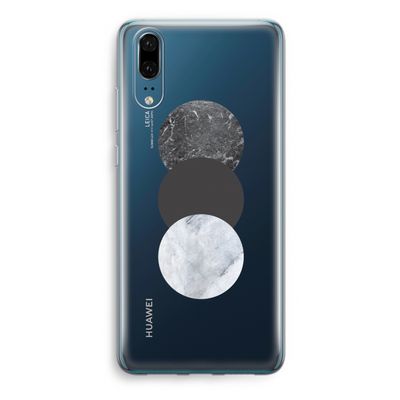 Marmeren cirkels: Huawei P20 Transparant Hoesje