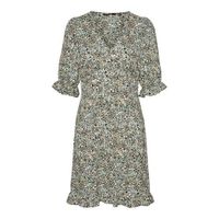 VERO MODA gebloemde jurk VMNEEL groen - thumbnail