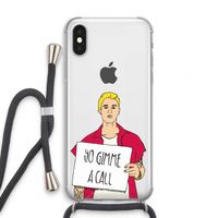 Gimme a call: iPhone XS Transparant Hoesje met koord
