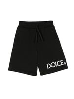 Dolce & Gabbana Kids short à logo imprimé - Noir - thumbnail