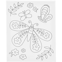 Creativ Company Schildercanvas met print, grote vlinder, d: 1,6 cm, afm 24x30 cm, 360 gr, 1 stuk