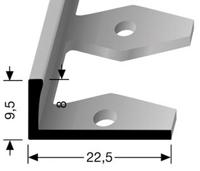 Küberit - Eindprofiel 303 F0 Natuur (EB) Open Geponst - 250 cm Küberit - Eindprofiel 303 F0 Natuur (EB) Open Geponst - 250 cm