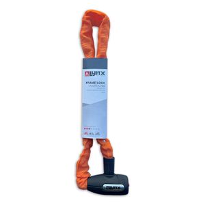 Lynx Oranje cityline m kettingslot - 85cm, gehard staal, 5.5mm vierkante schakels, weerbestendig, auto-click, 3 sleutels