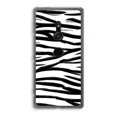 Zebra pattern: Sony Xperia XZ2 Transparant Hoesje