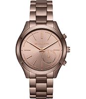 Horlogeband Michael Kors MKT4019 Staal Donkerbruin 20mm