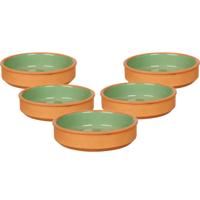 La Dehesa Tapas / Creme brulee schaaltjes - 12x stuks - terracotta/groen - 16 x 4 cm - Hapjes