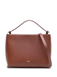 A.P.C. sac à main en cuir - Marron