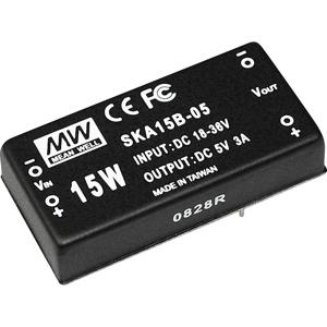 MW Mean Well SKA15B-05 DC/DC-converter 15 W Aantal uitgangen: 1 x Inhoud 1 stuk(s)