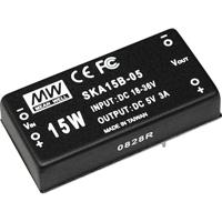 MW Mean Well SKA15B-05 DC/DC-converter 15 W Aantal uitgangen: 1 x Inhoud 1 stuk(s)