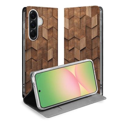 Samsung Galaxy A57 Smart Cover Hoesje Wooden Cubes