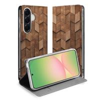 Samsung Galaxy A57 Smart Cover Hoesje Wooden Cubes