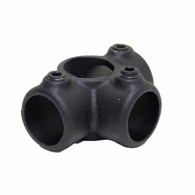 Kruisklem open mat zwart structuur met inbusbout steigerbuis Ø 33.7mm