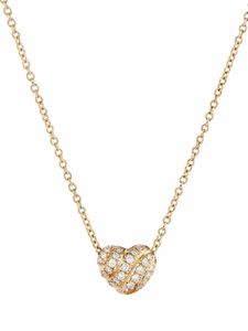 David Yurman collier en or 18ct à pendentif cœur orné de diamant