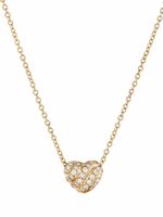 David Yurman collier en or 18ct à pendentif cœur orné de diamant - thumbnail