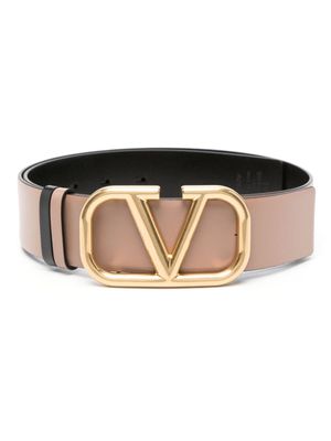 Valentino Garavani ceinture réversible VLogo Signature 40 mm - Marron